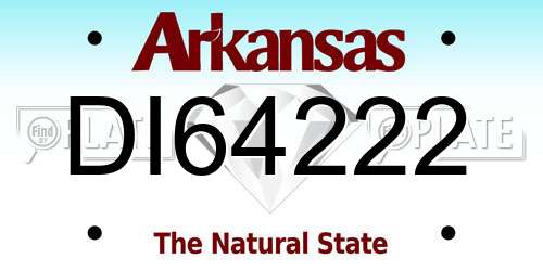 DI64222 Arkansas License Plate