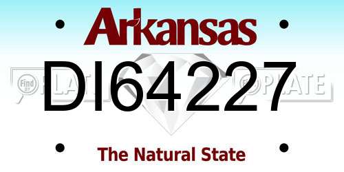 DI64227 Arkansas License Plate