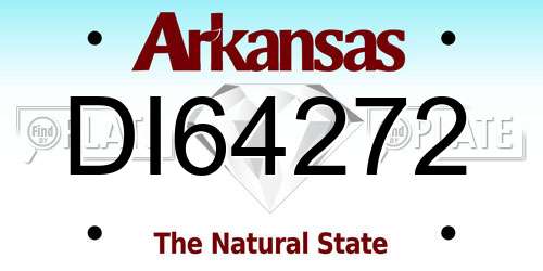 DI64272 Arkansas License Plate