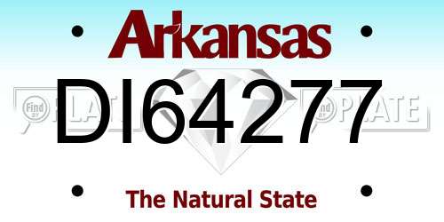 DI64277 Arkansas License Plate
