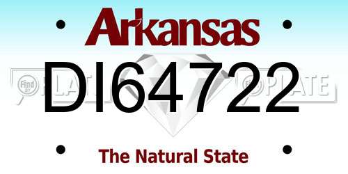 DI64722 Arkansas License Plate
