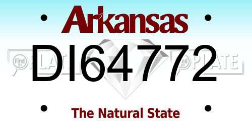 DI64772 Arkansas License Plate