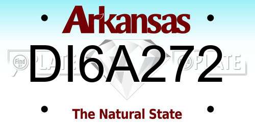 DI6A272 Arkansas License Plate