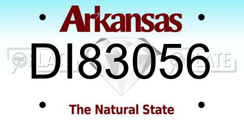 DI83056 Arkansas License Plate