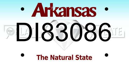 DI83086 Arkansas License Plate