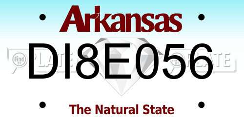 DI8E056 Arkansas License Plate