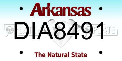 DIA8491 Arkansas License Plate