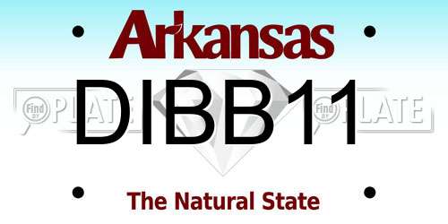 DIBB11 Arkansas License Plate