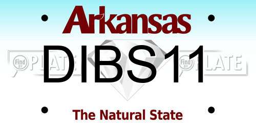 DIBS11 Arkansas License Plate