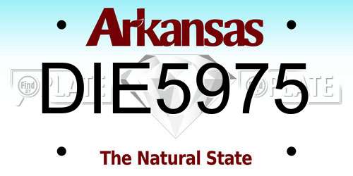 DIE5975 Arkansas License Plate