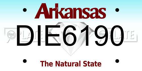 DIE6190 Arkansas License Plate