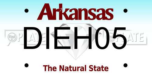 DIEH05 Arkansas License Plate