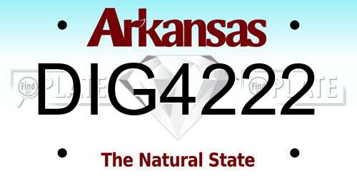 DIG4222 Arkansas License Plate