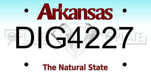 DIG4227 Arkansas License Plate