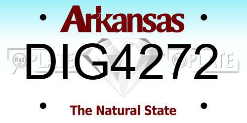 DIG4272 Arkansas License Plate