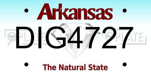 DIG4727 Arkansas License Plate