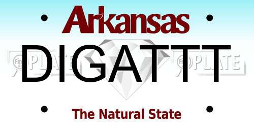 DIGATTT Arkansas License Plate