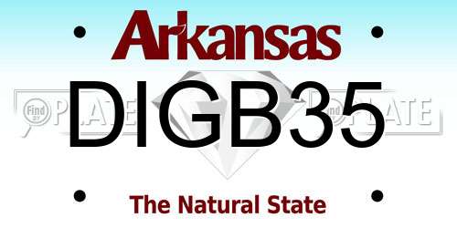 DIGB35 Arkansas License Plate