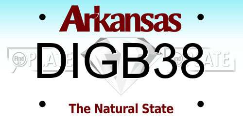 DIGB38 Arkansas License Plate