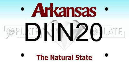 DIIN20 Arkansas License Plate