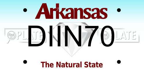 DIIN70 Arkansas License Plate