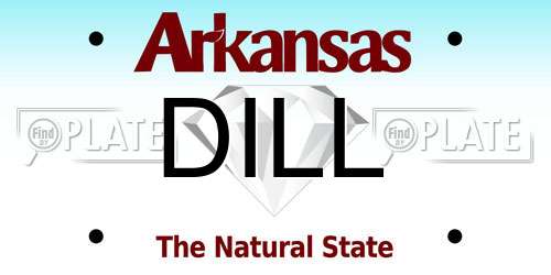 DILL Arkansas License Plate