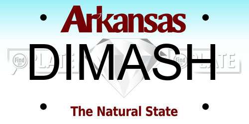 DIMASH Arkansas License Plate