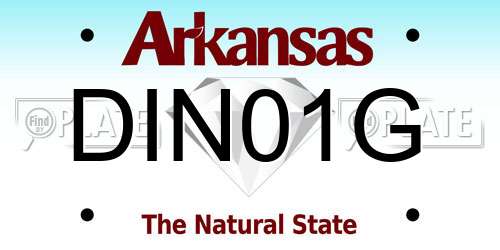 DIN01G Arkansas License Plate