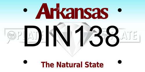 DIN138 Arkansas License Plate