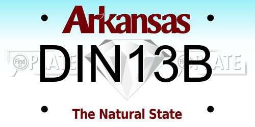DIN13B Arkansas License Plate