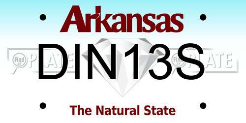 DIN13S Arkansas License Plate