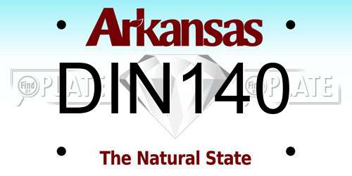 DIN140 Arkansas License Plate