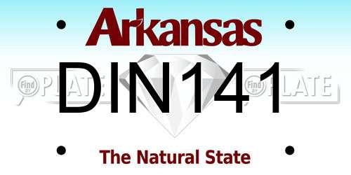 DIN141 Arkansas License Plate
