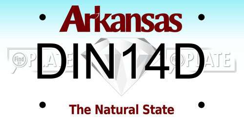 DIN14D Arkansas License Plate
