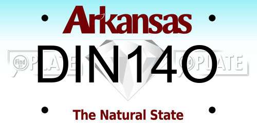 DIN14O Arkansas License Plate