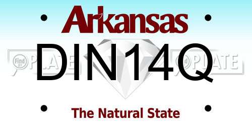 DIN14Q Arkansas License Plate