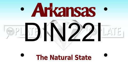 DIN22I Arkansas License Plate