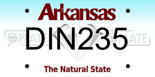 DIN235 Arkansas License Plate