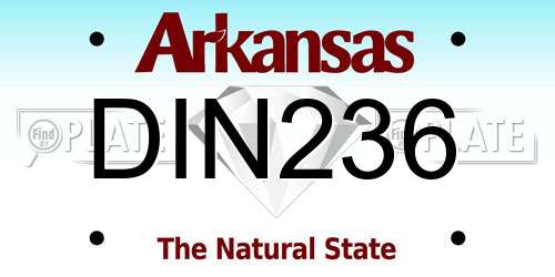 DIN236 Arkansas License Plate