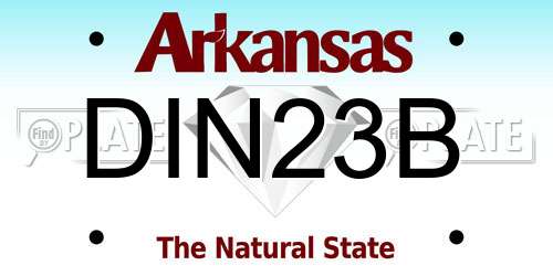 DIN23B Arkansas License Plate