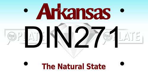DIN271 Arkansas License Plate