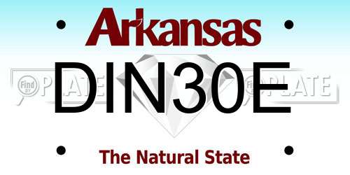 DIN30E Arkansas License Plate
