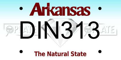 DIN313 Arkansas License Plate
