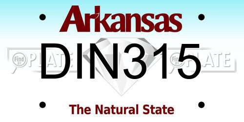 DIN315 Arkansas License Plate