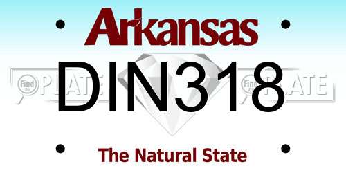 DIN318 Arkansas License Plate
