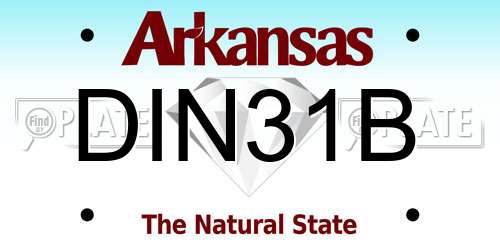 DIN31B Arkansas License Plate