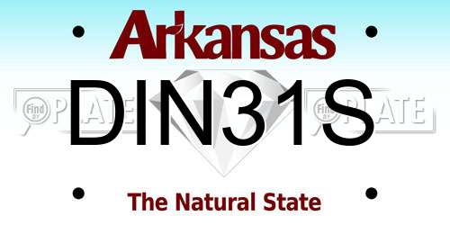 DIN31S Arkansas License Plate