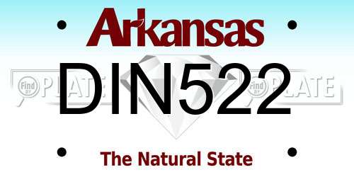 DIN522 Arkansas License Plate
