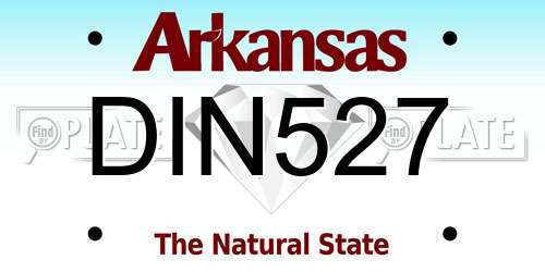 DIN527 Arkansas License Plate