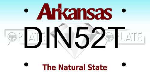 DIN52T Arkansas License Plate